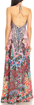 Sakkas Lizi Womens Maxi High-low Halter Handkerchief Long Dress Beach Party