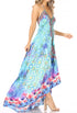 Sakkas Lizi Womens Maxi High-low Halter Handkerchief Long Dress Beach Party