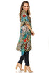 Sakkas Jenni Women's Mid Length Boho Caftan Kaftan Dress Cover up Flowy Rhinestone