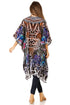 Sakkas Zeni Women's Short sleeve V-neck Summer Floral Print Caftan Dress Cover-up