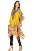 Sakkas Zeni Women's Short sleeve V-neck Summer Floral Print Caftan Dress Cover-up