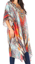 Sakkas Kristy Long Tall Lightweight Caftan Dress / Cover Up With V-Neck Jewels