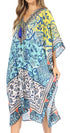 Sakkas Kristy Long Tall Lightweight Caftan Dress / Cover Up With V-Neck Jewels