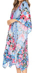 Sakkas Kristy Long Tall Lightweight Caftan Dress / Cover Up With V-Neck Jewels