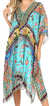 Sakkas Kristy Long Tall Lightweight Caftan Dress / Cover Up With V-Neck Jewels