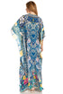 Sakkas Georgettina 2025 Flowy Rhinestone V Neck Long Caftan Dress / Cover Up