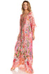 Sakkas Georgettina 2025 Flowy Rhinestone V Neck Long Caftan Dress / Cover Up