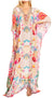 Sakkas Georgettina 2025 Flowy Rhinestone V Neck Long Caftan Dress / Cover Up