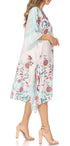 Sakkas MiuMiu Ligthweight Summer Printed Short Caftan Dress / Cover Up