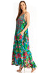 Sakkas Sofia Women's Spaghetti Strap V-neck Floral Print Summer Casual Maxi Dress