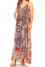 Sakkas Sofia Women's Spaghetti Strap V-neck Floral Print Summer Casual Maxi Dress