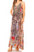 Sakkas Sofia Women's Spaghetti Strap V-neck Floral Print Summer Casual Maxi Dress