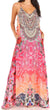 Sakkas Sofia Women's Spaghetti Strap V-neck Floral Print Summer Casual Maxi Dress