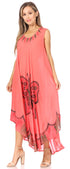 Sakkas Keola Women's Maxi Caftan Bathing Suit Cover Up Summer Dress Sleeveless