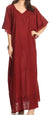 Sakkas Favi Womens Casual Long Maxi Dress Caftan Cover Up Loungewear in Rayon