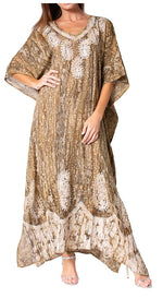 Sakkas Tacy Women's Boho Summer Maxi Dress for Casual or Lounge Wear