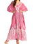 Sakkas Tacy Women's Boho Summer Maxi Dress for Casual or Lounge Wear