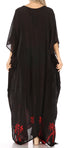 Sakkas Leonor Women's Boho Casual Long Maxi Caftan Dress Kaftan Cover-up LougeWear