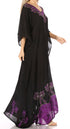 Sakkas Leonor Women's Boho Casual Long Maxi Caftan Dress Kaftan Cover-up LougeWear