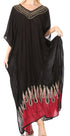 Sakkas Leonor Women's Boho Casual Long Maxi Caftan Dress Kaftan Cover-up LougeWear