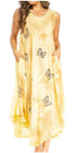 Sakkas Starlight Fourth Women's Tie Dye Caftan Tank Dress/Cover Up  Beach Kaftan