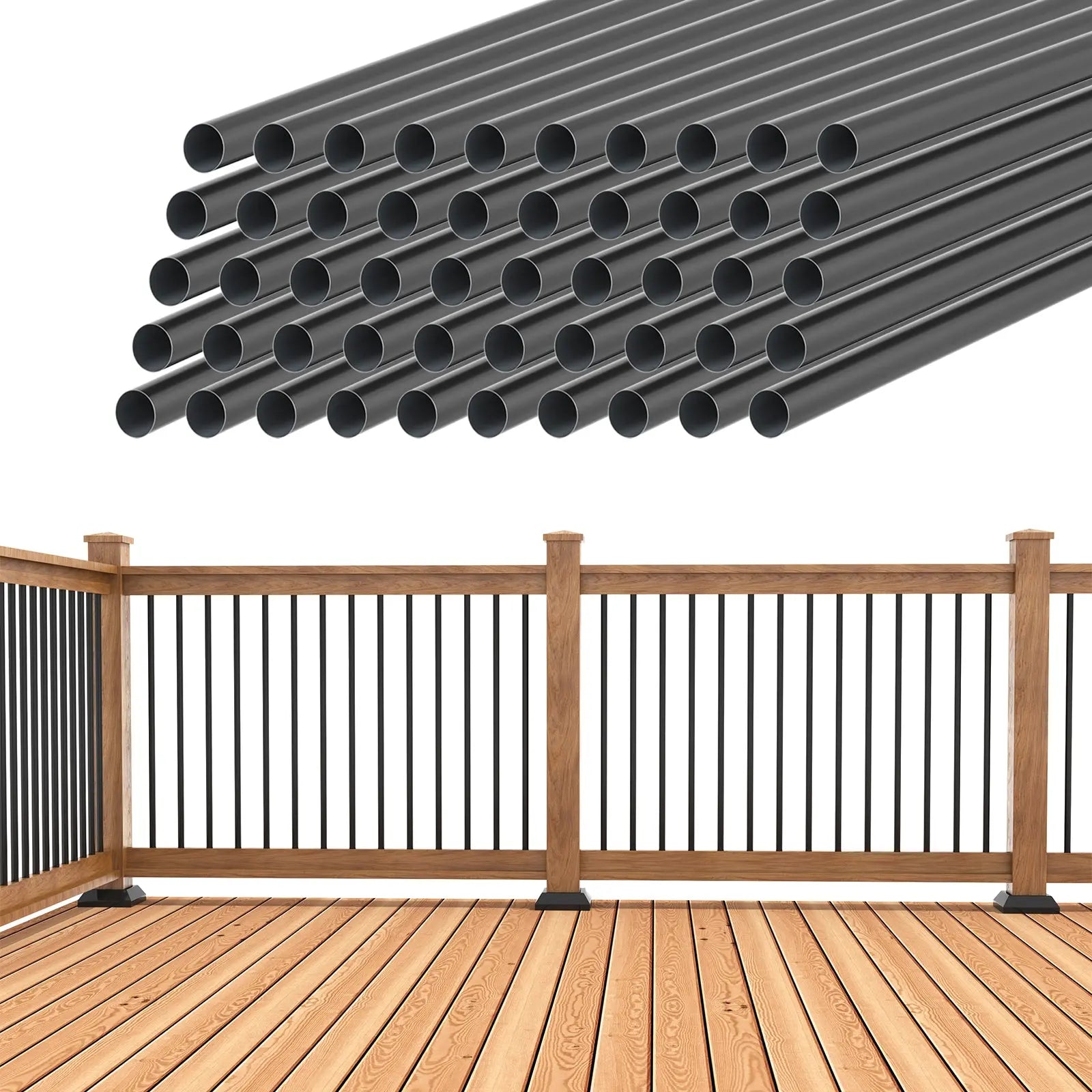 Durable Hollow Deck Balusters with Screws