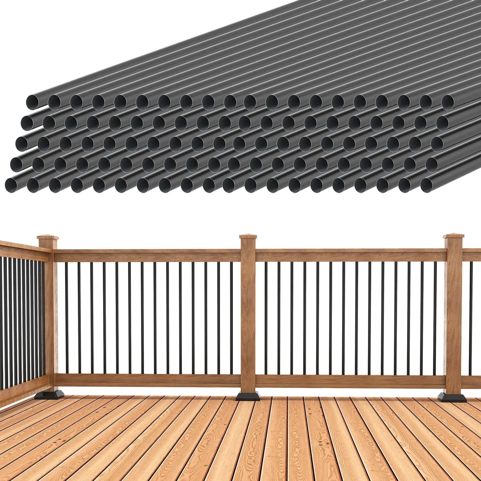 Durable Hollow Deck Balusters with Screws