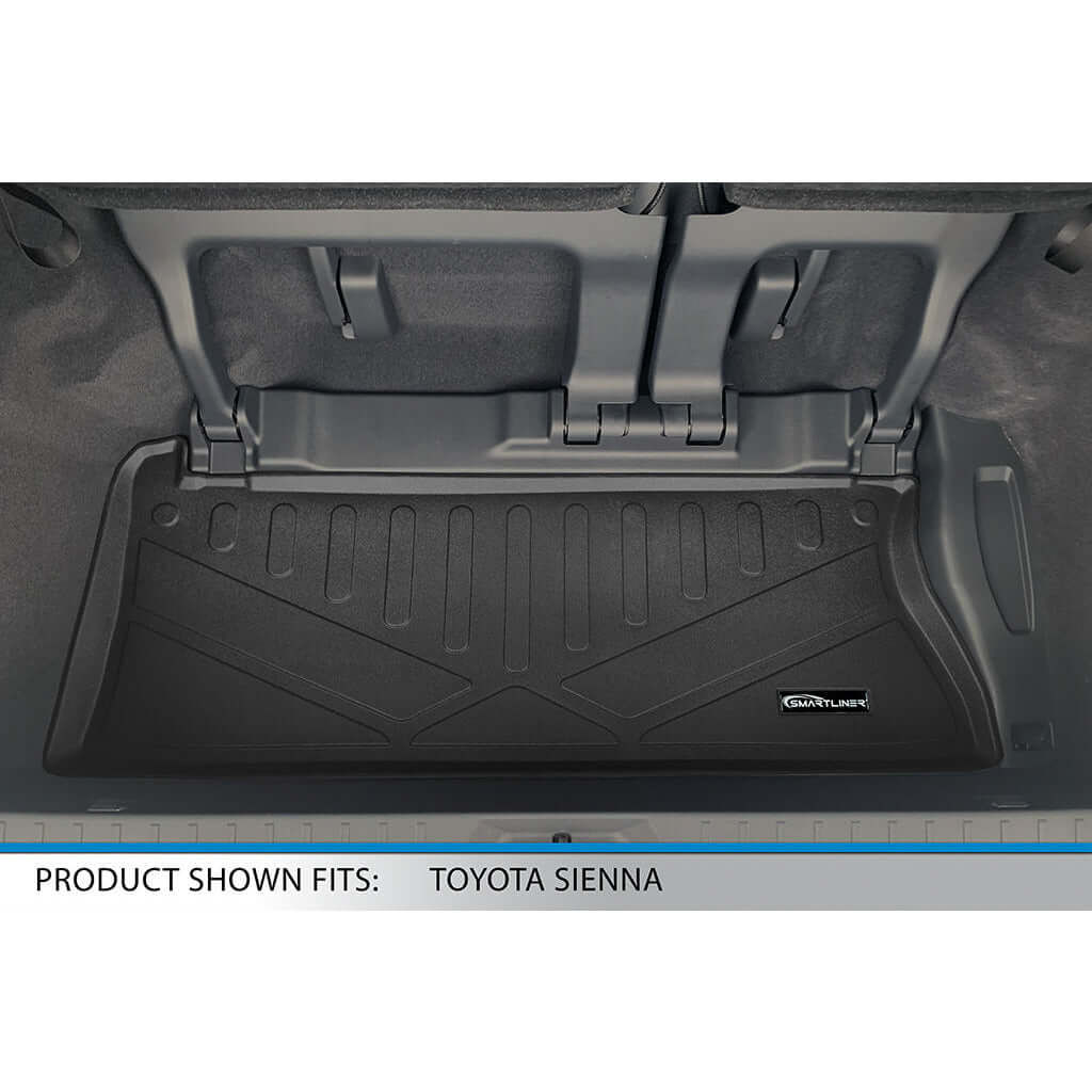 SMARTLINER Custom Fit Floor Liners For 2021-2025 Toyota Sienna with 2nd Row Bucket Seats and Spare Tire