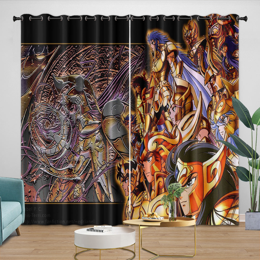 Saint Seiya Curtains Blackout Window Drapes Room Decoration