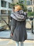 Genuine Silver Fox Fully Lined Hood Rabbit Insulated Parka
