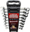 Cougar Pro Reversible Ratcheting Combination Wrench Set 8 Pieces SAE E8SRCW