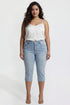 Women's Plus Pin Tuck Capri
