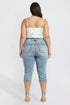 Women's Plus Pin Tuck Capri