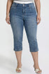 Women's Plus Pin Tuck Capri