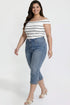 Women's Plus Pin Tuck Capri