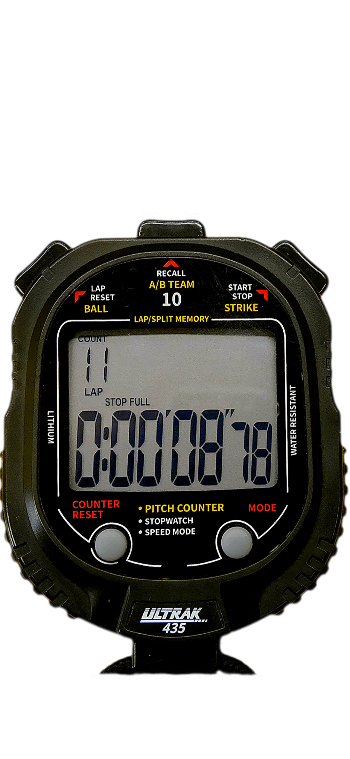 ULTRAK 435 Pitch Counter & Pitch Speed Monitor- 10 Memory Stopwatch