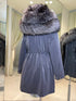 Genuine Silver Fox Fully Lined Hood Rabbit Insulated Parka