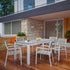 Maine 7 Piece Outdoor Patio Dining Set by Modway - White Light Gray