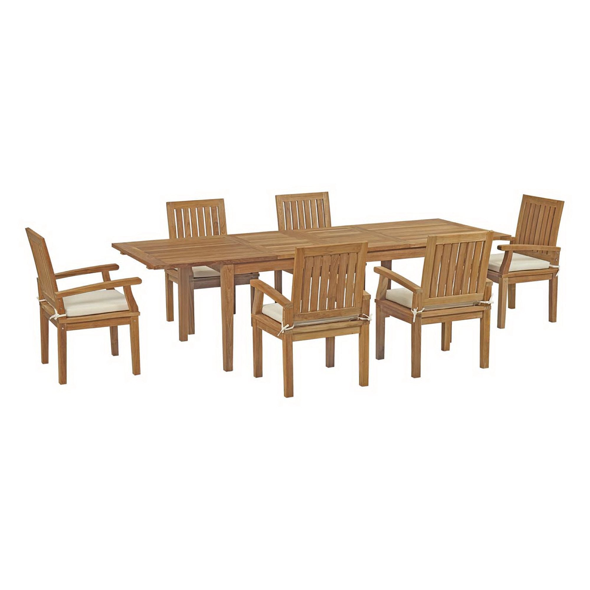 Marina 7 Piece Outdoor Patio Teak Dining Set by Modway - EEI-3279