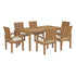 Marina 7 Piece Outdoor Patio Teak Dining Set by Modway - EEI-3295
