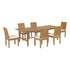 Marina 7 Piece Outdoor Patio Teak Dining Set by Modway - EEI-3307