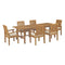 Marina 7 Piece Outdoor Patio Teak Dining Set by Modway - EEI-3308