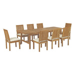 Marina 9 Piece Outdoor Patio Teak Dining Set by Modway - EEI-3311