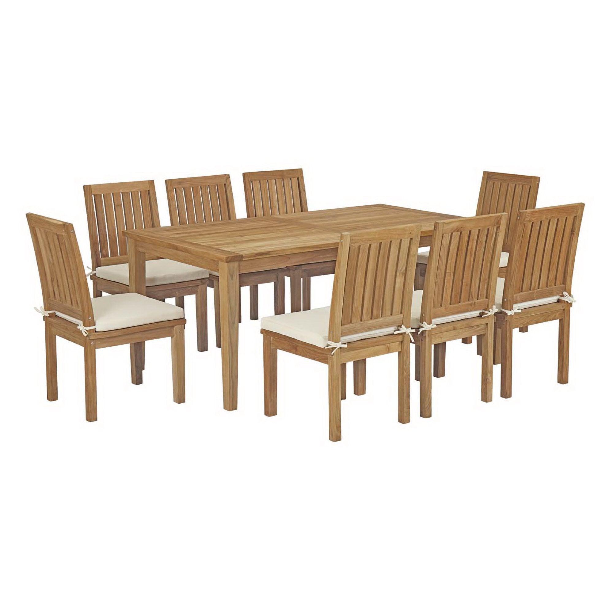Marina 9 Piece Outdoor Patio Teak Dining Set by Modway - EEI-3315