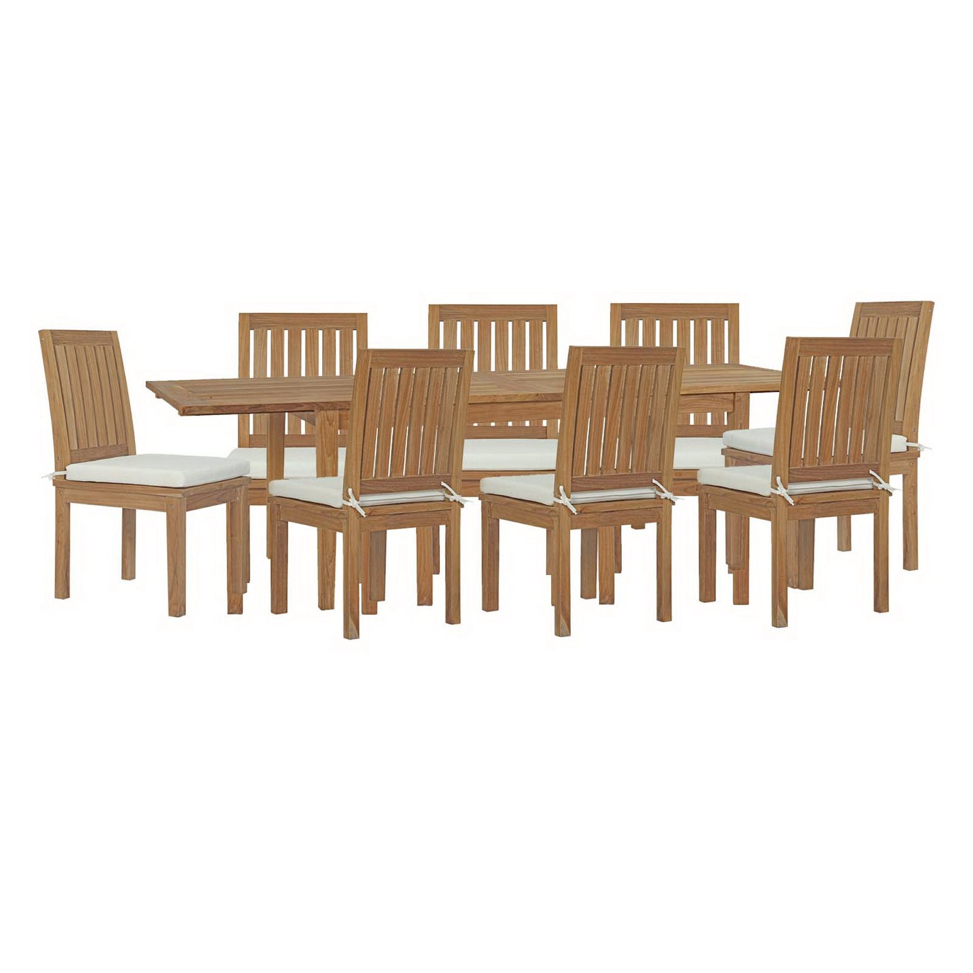 Marina 9 Piece Outdoor Patio Teak Dining Set by Modway - EEI-4033