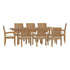 Marina 9 Piece Outdoor Patio Teak Dining Set by Modway - EEI-4034