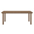 Abacus 7-Piece Rectangular Outdoor Patio Aluminum Dining Table Set with Rattan Armchairs