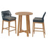 Wellspring 3-Piece Outdoor Patio Teak Wood Bar Set by Modway