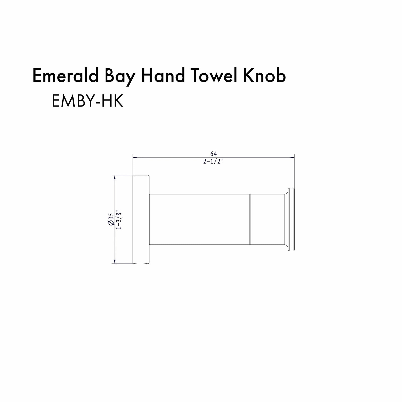 ZLINE Emerald Bay Towel Hook EMBY-HK-BN