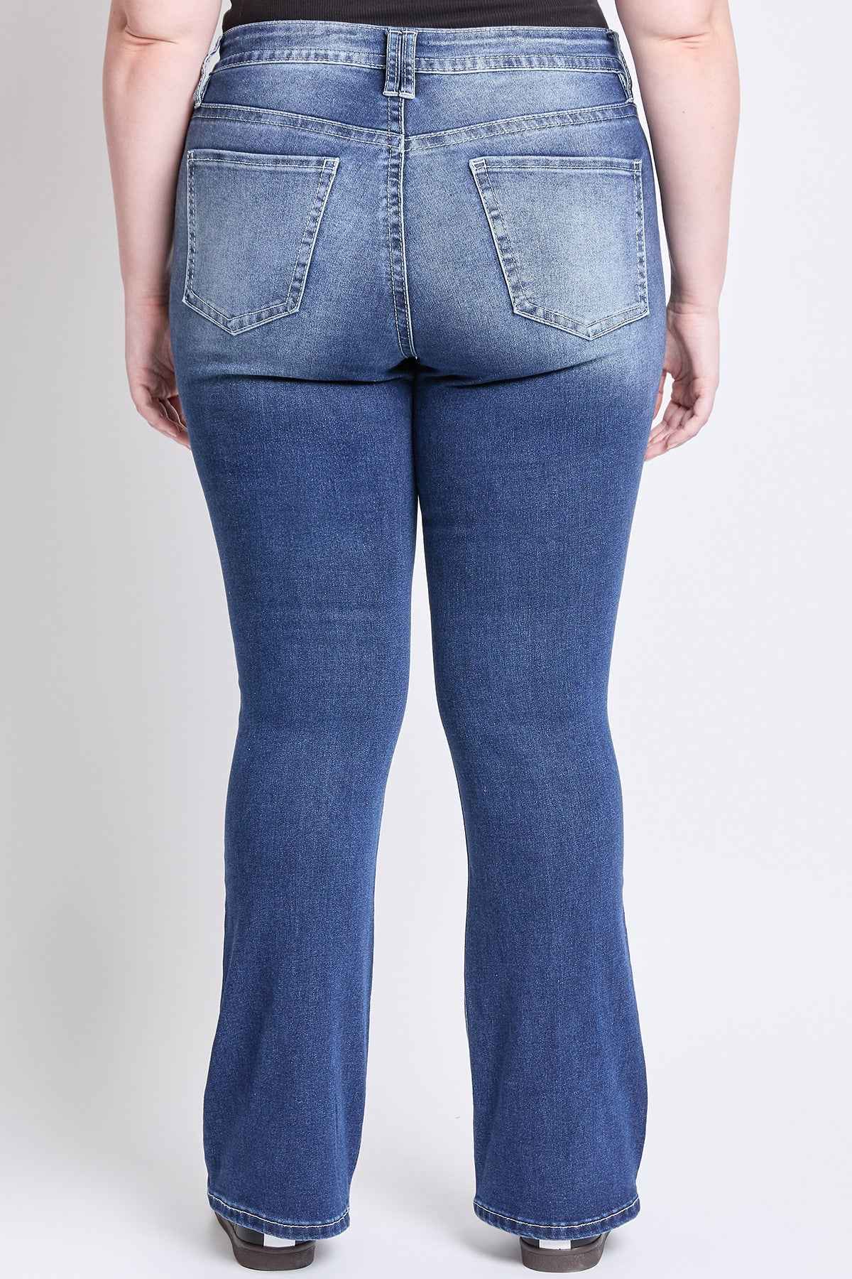 Women's Plus Mid Rise Premium Stitch Bootcut Jeans
